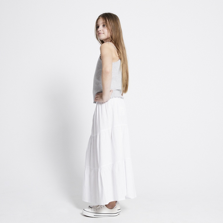 Linen blend maxi skirt "Luciana"  White
